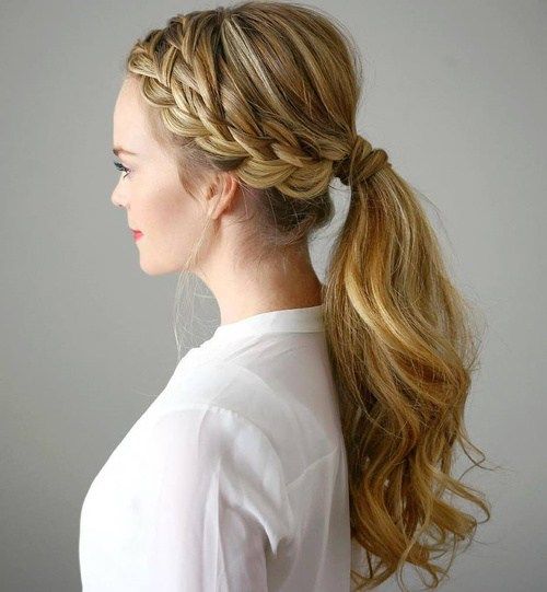 low braided ponytail