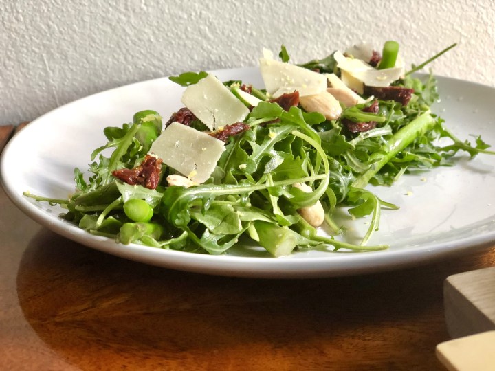 Asparagus and also Arugula Salad, With Additional Olive Oil.