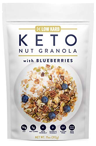 Keto nut granola healthy breakfast cereal