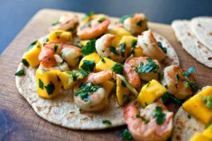 Cumin-Spiced Shrimp with Mango and Cilantro