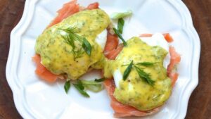 Smoked-Salmon Benedict with Citrus-Dill Hollandaise