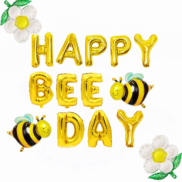 ‘Happy Bee-Day’ Balloons