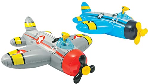 Intex Water Gun Plane Ride-On one gray and one blue plane