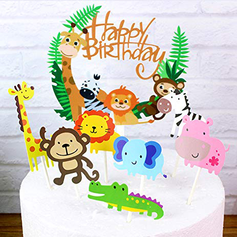 Jungle Animals Cake Toppers