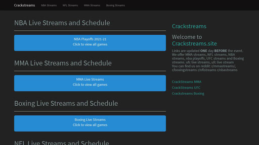 Crackstreams.org - traffic ranking &amp; similars - xranks.com