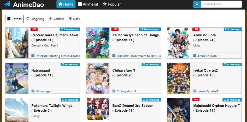 AnimeDao - Best Anime sites
