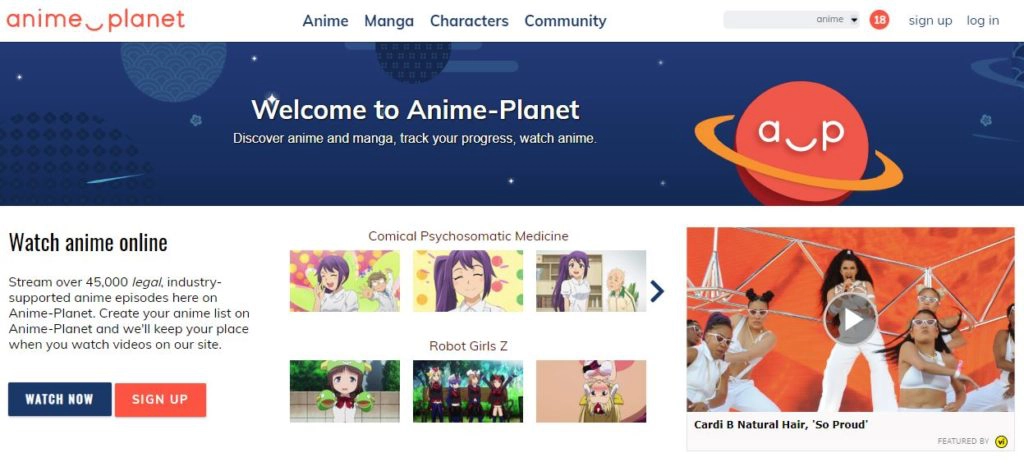 Anime-Planet - best anime sites