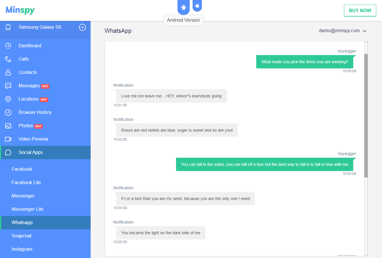 WhatsApp Spy - Track & Spy on WhatsApp Messages | Minspy