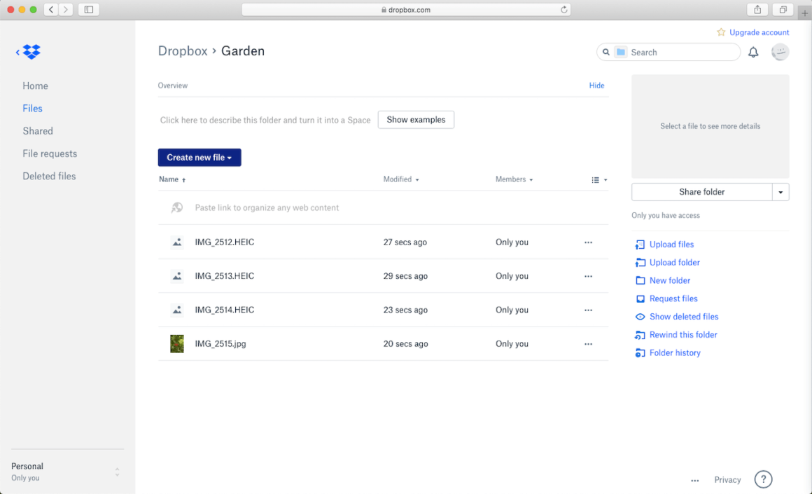 Dropbox, a tool to share pictures online
